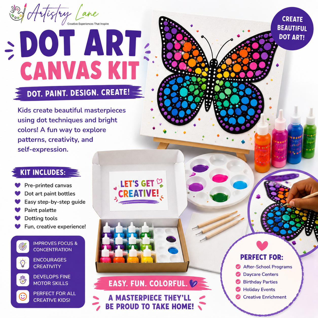 Dot Art Canvas