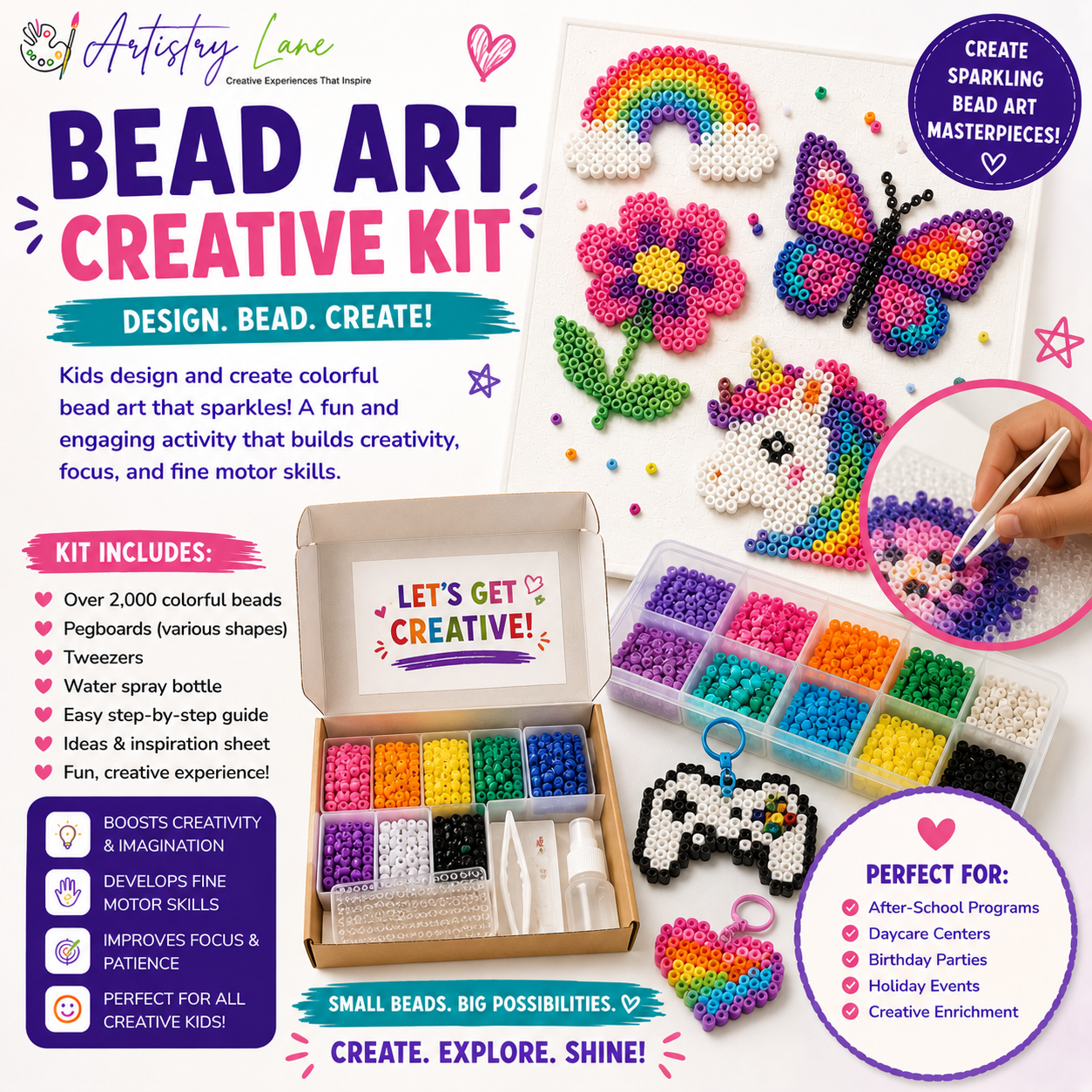 Bead Art Canvas Kit