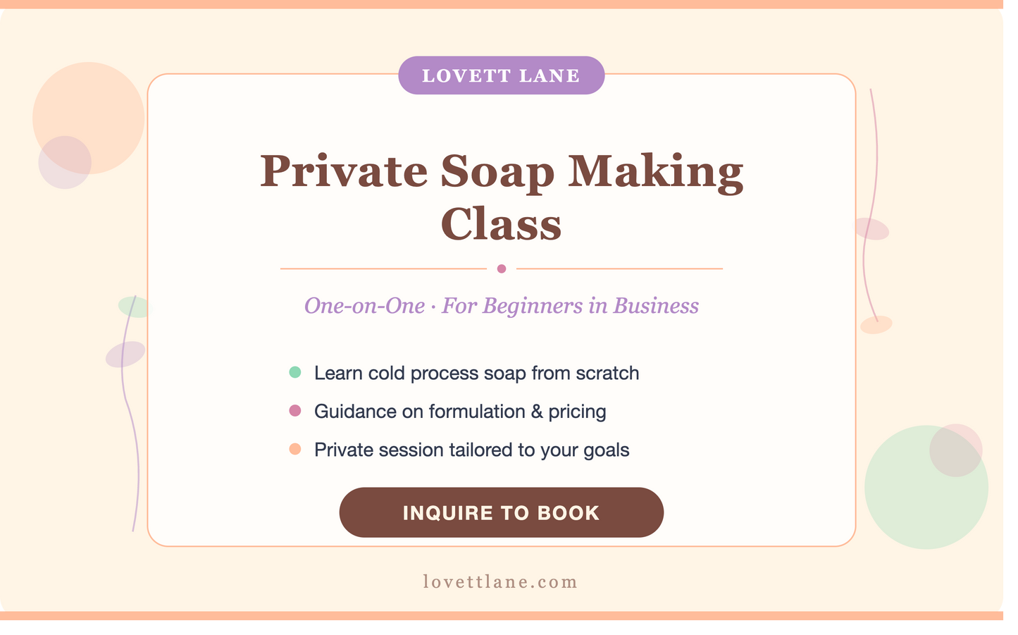 Private Soap-Making Training Session